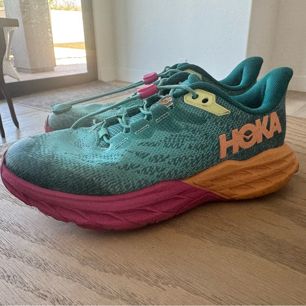 Hoka Speedgoat 5 Kids Athletic Shoe Deep Lake Size 4MD